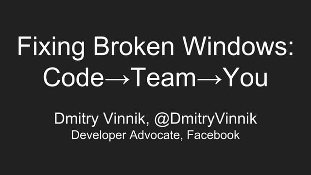Fixing Broken Windows: Dealing with Legacy Systems, Poor Quality and Gaps