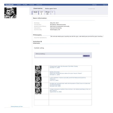 Example of Facebook Project