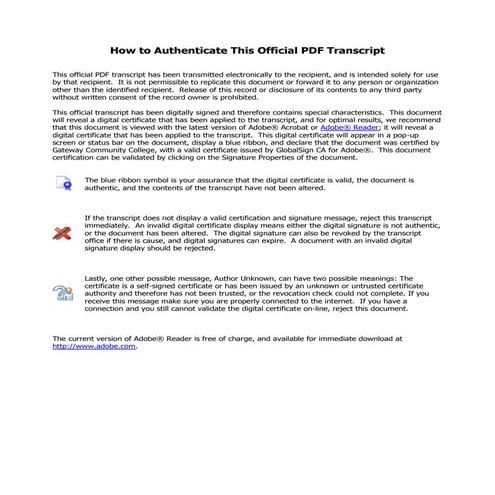 Jean-Paul Gibson:  Gateway eTranscript