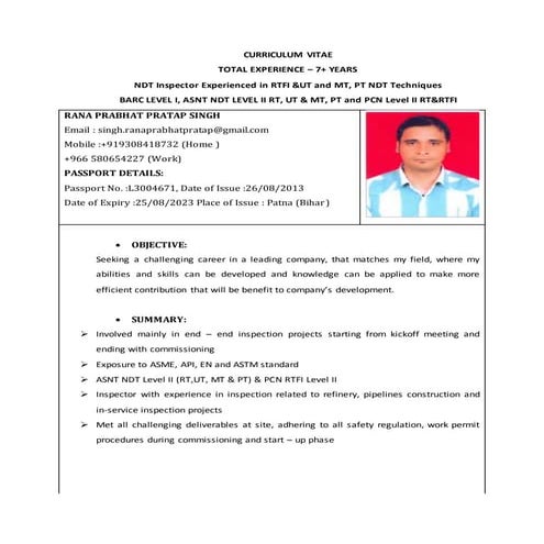 CURRICULUM VITAE - RANA