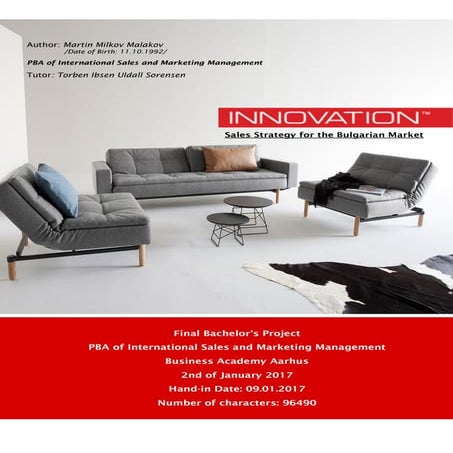 Bachelor Thesis - Sales Strategy, Innovation Living