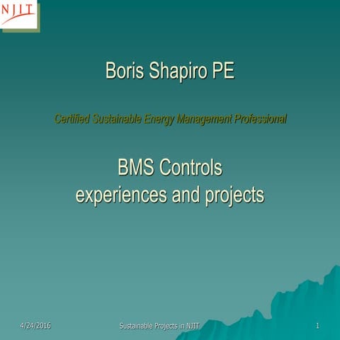Boris Shapiro Controls expeiences