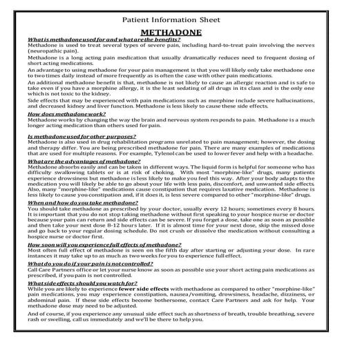 Methadone | PPTX