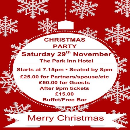 John Lewis Christmas Party Poster 2014 - Red