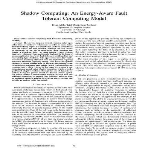 Fault tolerance on cloud computing