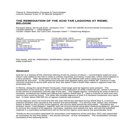 Total Ertvelde paper CONSOIL2008 rev SPE 25-02-2008 | PDF