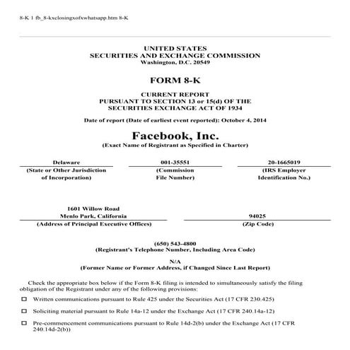 Facebook completes WhatsApp acquisition, CEO Jan Koum agrees to $1 base salary