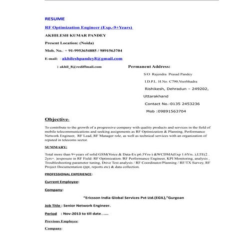 Akhilesh Pandey_RF Optimization Eng