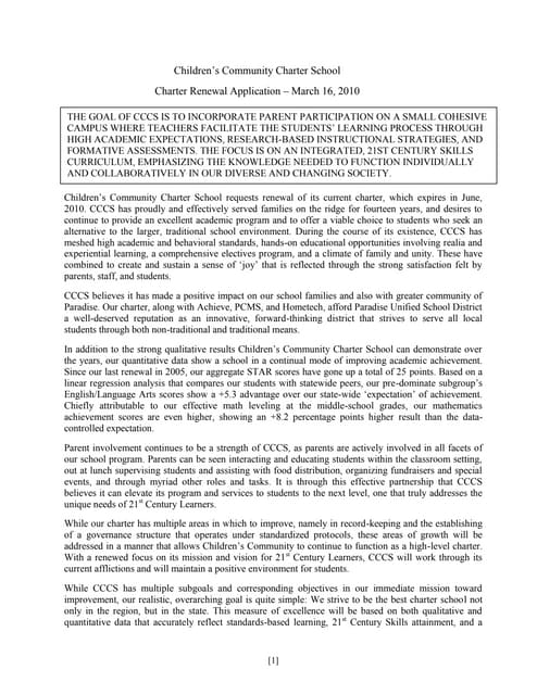 PUSD Charter Renewal Summary - Final
