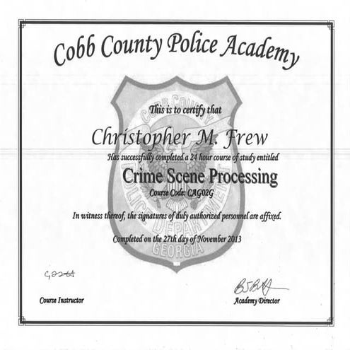 Crime scene Processing