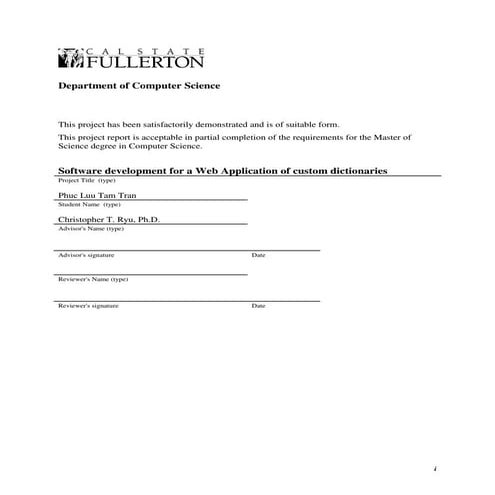 Software development Project Writing