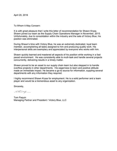 SLP Letter of Recommendation | PDF