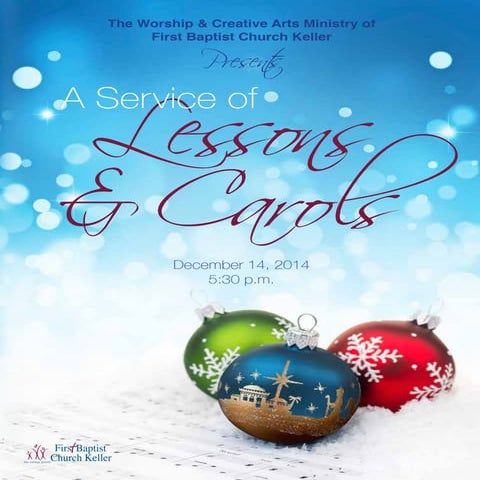 FBC Keller Lessons and Carols Program 2014