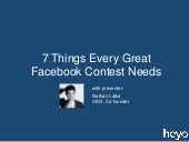 7 Things Every Great Facebook Contest Needs