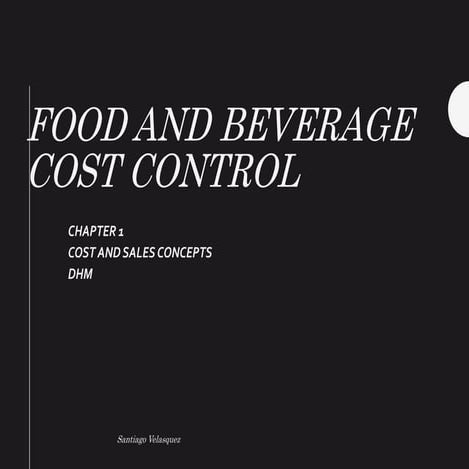 F&B cost control