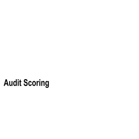 Audit Scoring