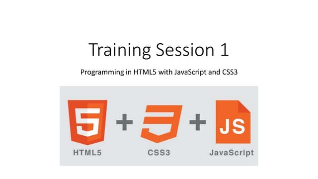Training HTML