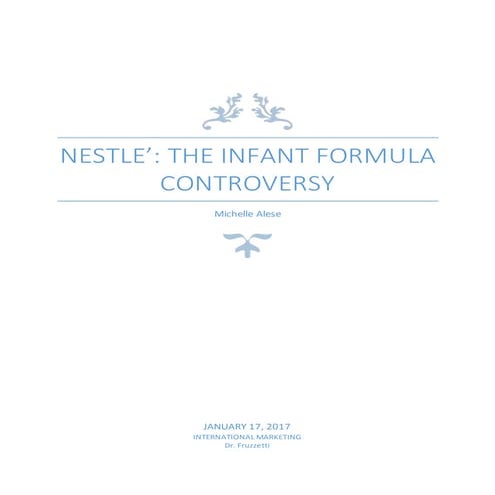 Nestle' Case Study - Michelle Alese