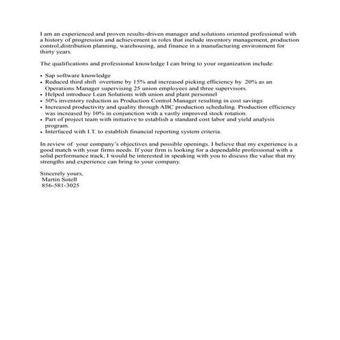 Smith, Michael Cover Letter | DOC