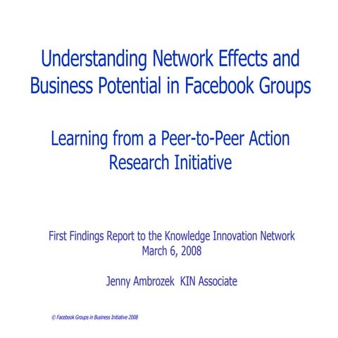 Facebook Groups in Business Investigation- First Findings