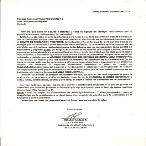 Informe comite deportivo