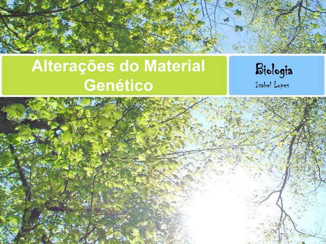 Alterações do material genético
