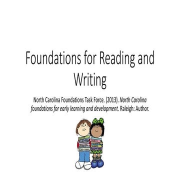 Foundations for reading and writing
