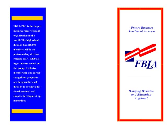 Fbla brochure