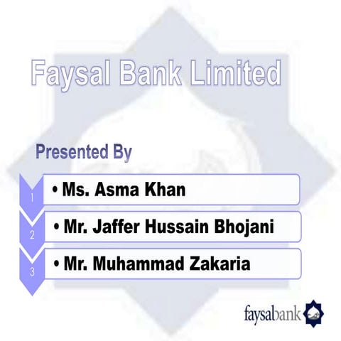 Faysal Bank marketing research