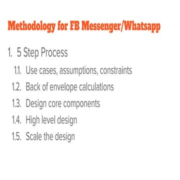 Facebook Messenger/Whatsapp System Design