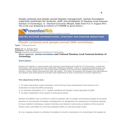 Fb photas bhopal workshop 16 august 2011