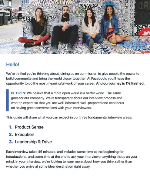 Facebook's Official Guide to Product Management Candidates