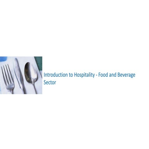 HOSPITALITY FOOD & BEVERAGE SERVICE 
