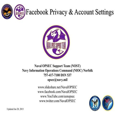 FB Privacy Settings Jan 2015