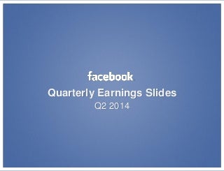 Facebook - résultats financiers pour le ...