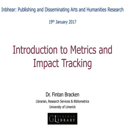 Introduction to Metrics and Impact Tracking