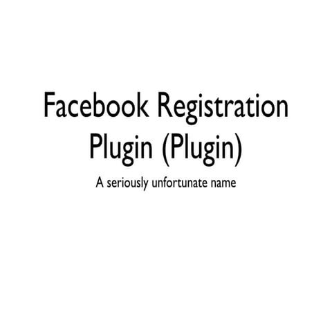 Facebook Regisrtration Plugin (Plugin)