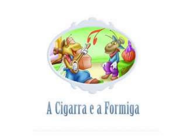 Fábula a cigarra e a formiga slides