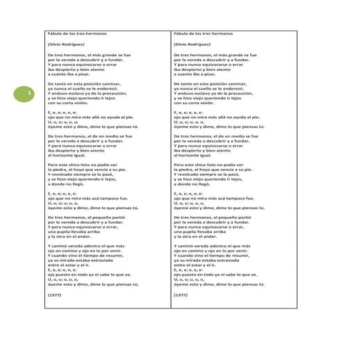 Fábula de los tres hermanos