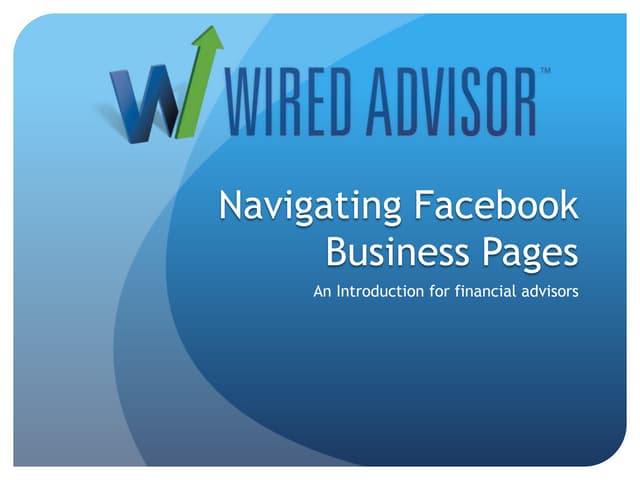 Facebook for Financial Advisors