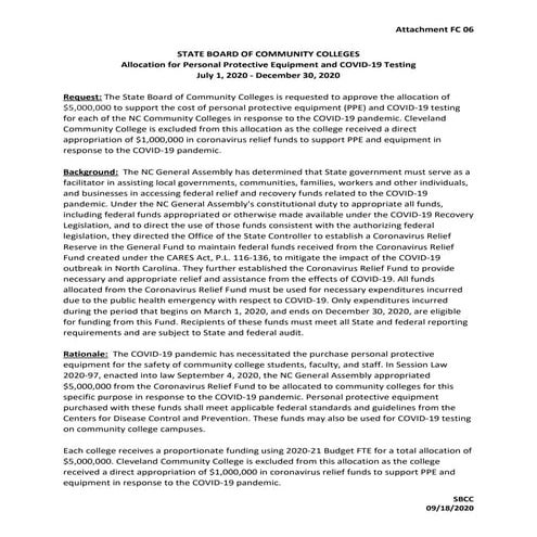 PPE, testing allocation