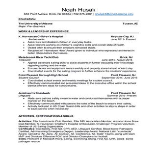 Noah Husak Resume 2016