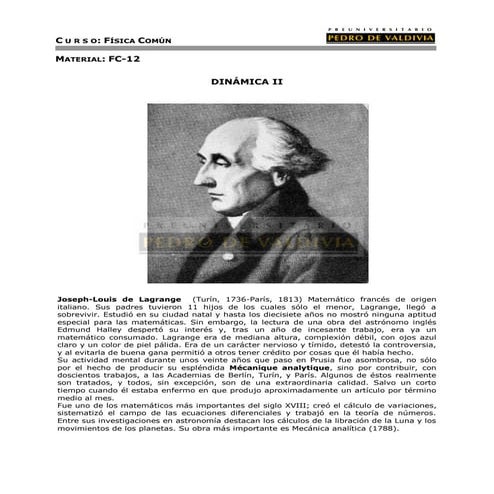 Dinámica II (FC12 - PDV 2013)