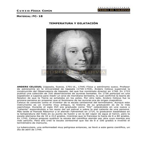 Temperatura y Dilatación (FC18 - PDV 2013)