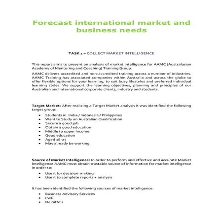 Forecast international market and business needs.docx