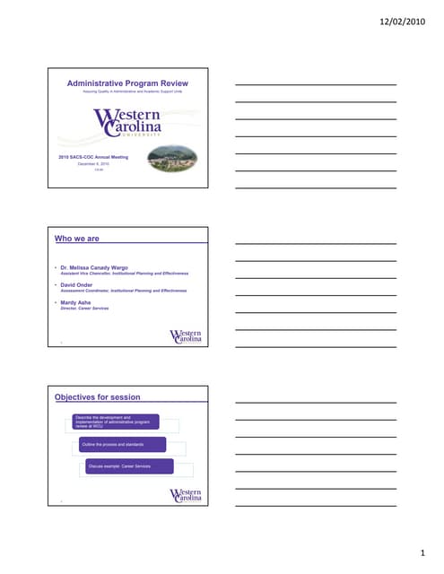 2010 SACSCOC Administrative Program Review - with handouts