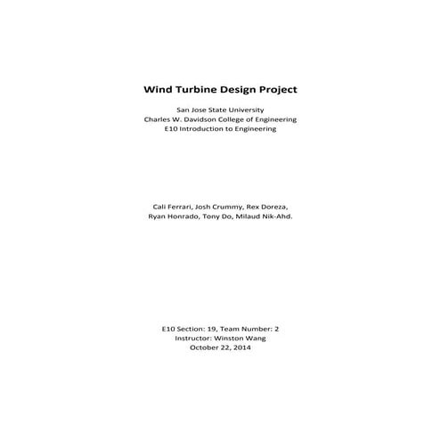 Engr10 WindTrubine_Group2 (1) | PDF