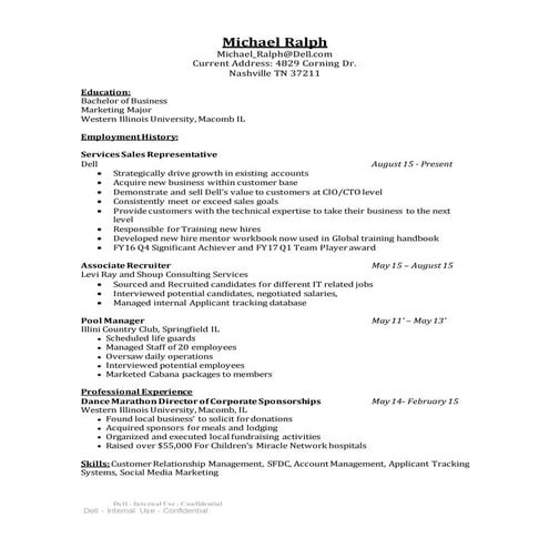 Michael Ralph Resume | PDF