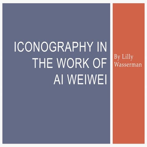 Iconography in the work of Ai WeiWei
