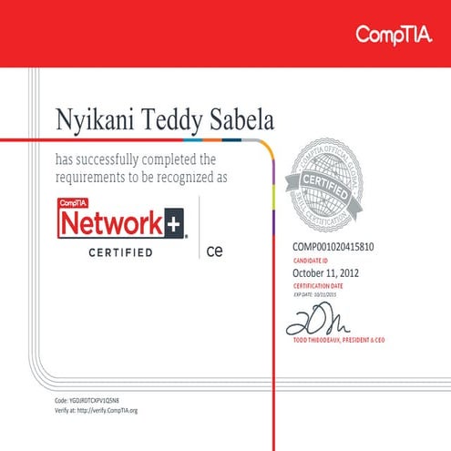CompTIA A+ ce certificate (2) | PDF